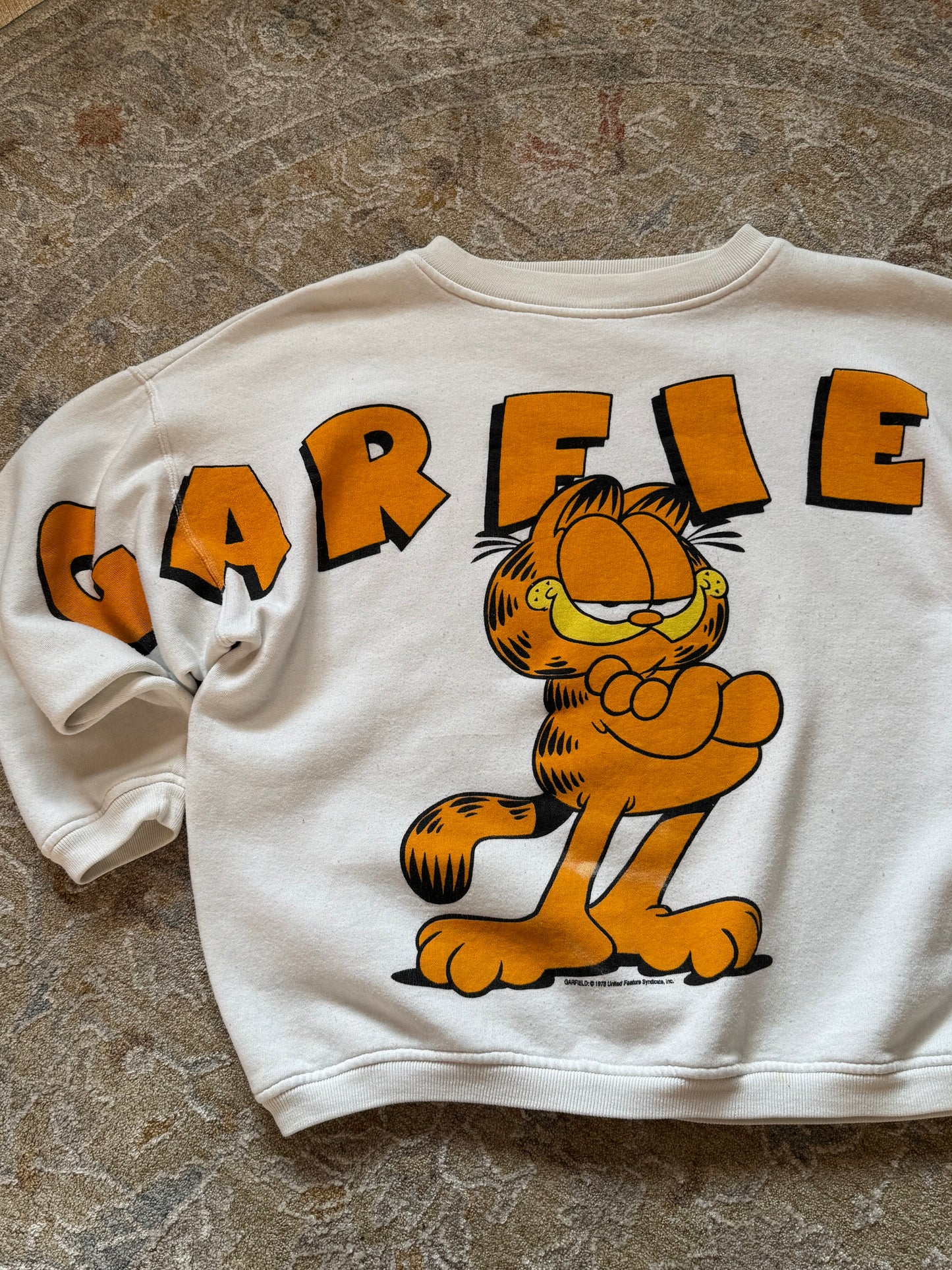 Garfield Spell Out Sweatshirt Vintage 25x25