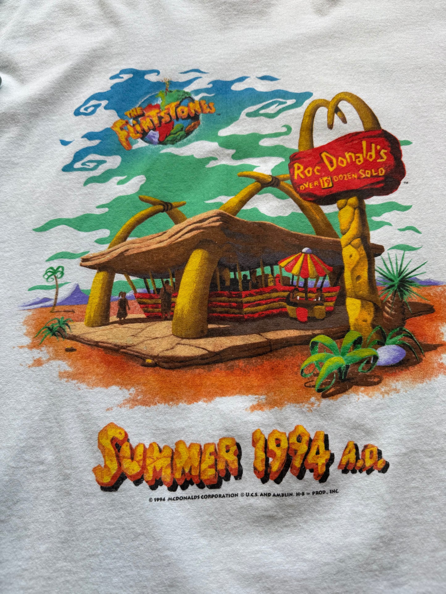 1996 Roc Donalds Flintstones T-Shirt XL