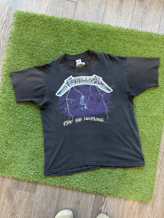 ‘89 Metallica Ride the Lightning XL 22.5x28