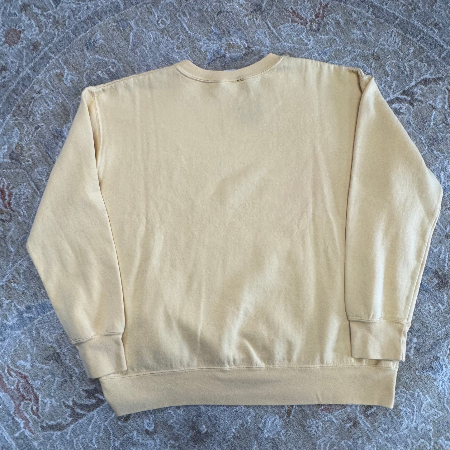 Vintage Yellow Crewneck Sweater Medium Fit