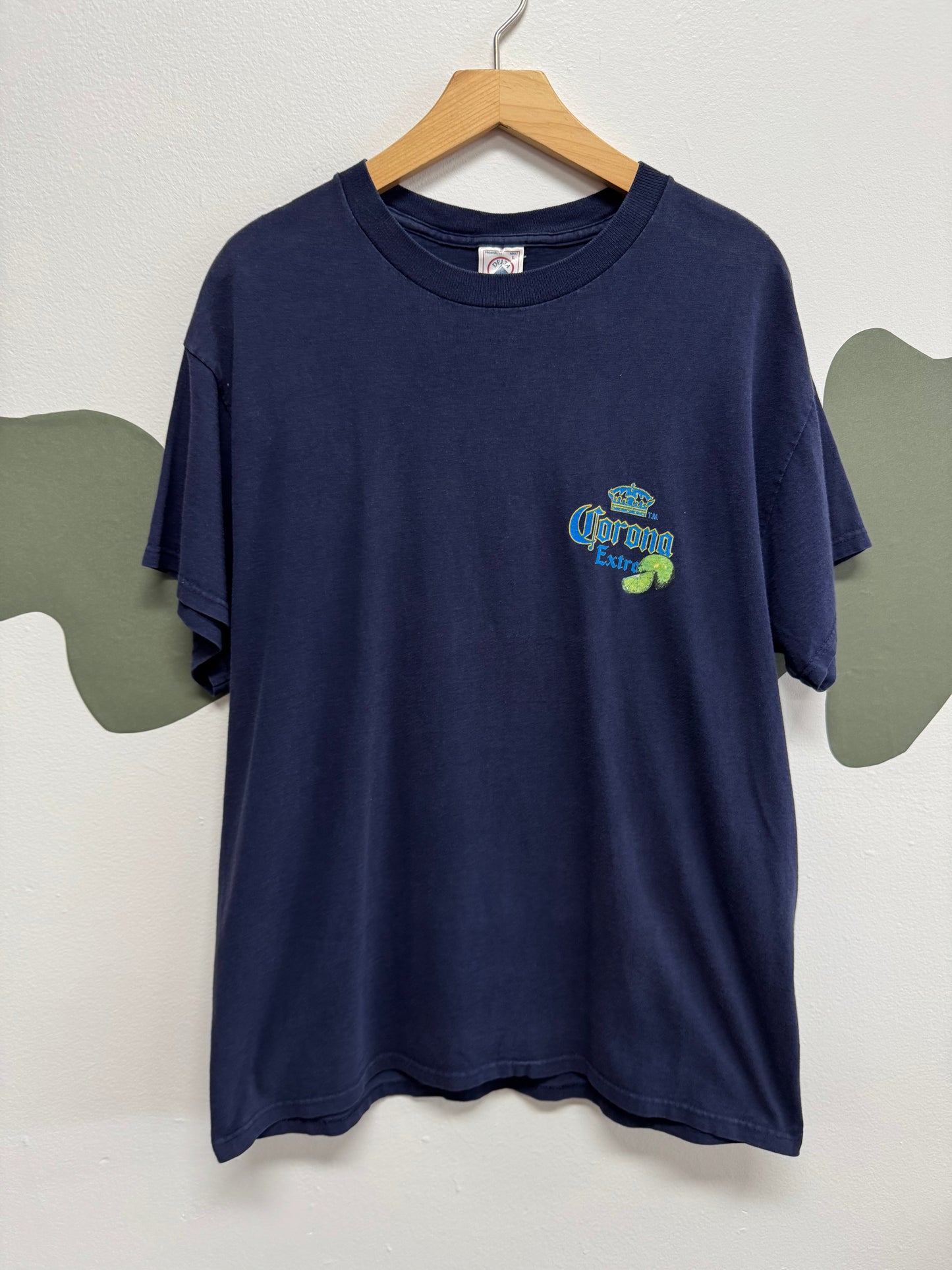 90’s Corona T-Shirt 24.5x29 - Large