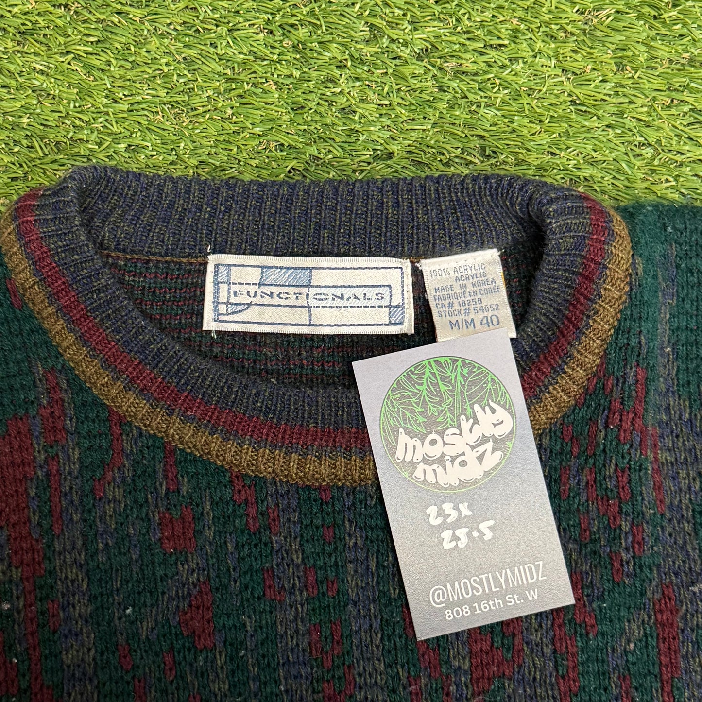Vintage Classic Car Knit Sweatshirt Medium