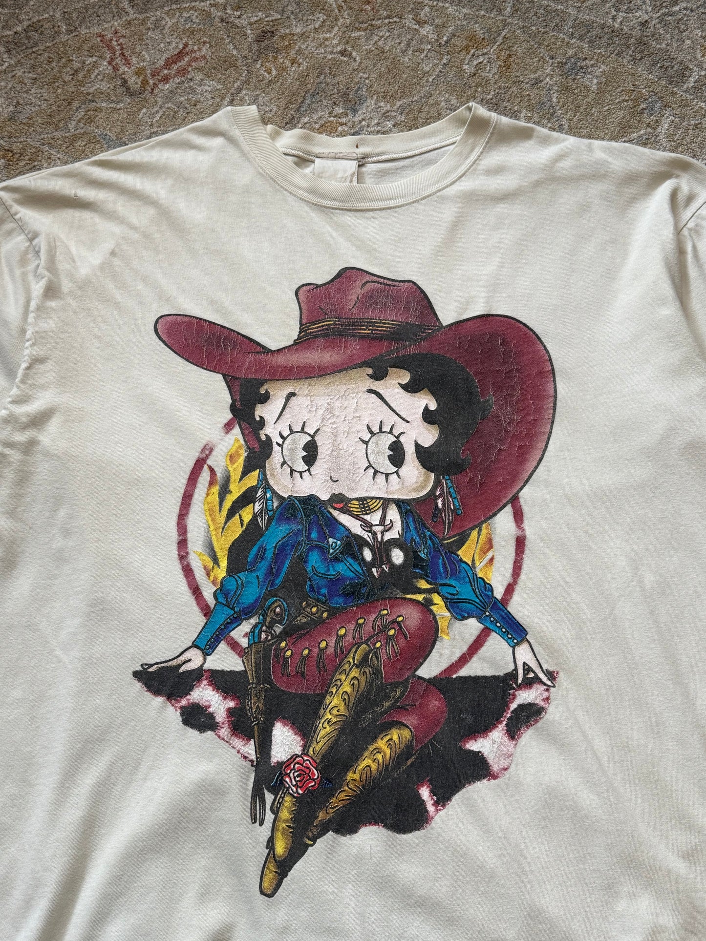 Vintage Betty Boop Cowgirl T-Shirt Large