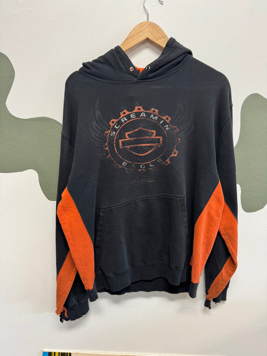00’s Harley Davidson Hoodie Thrashed 24.5x27