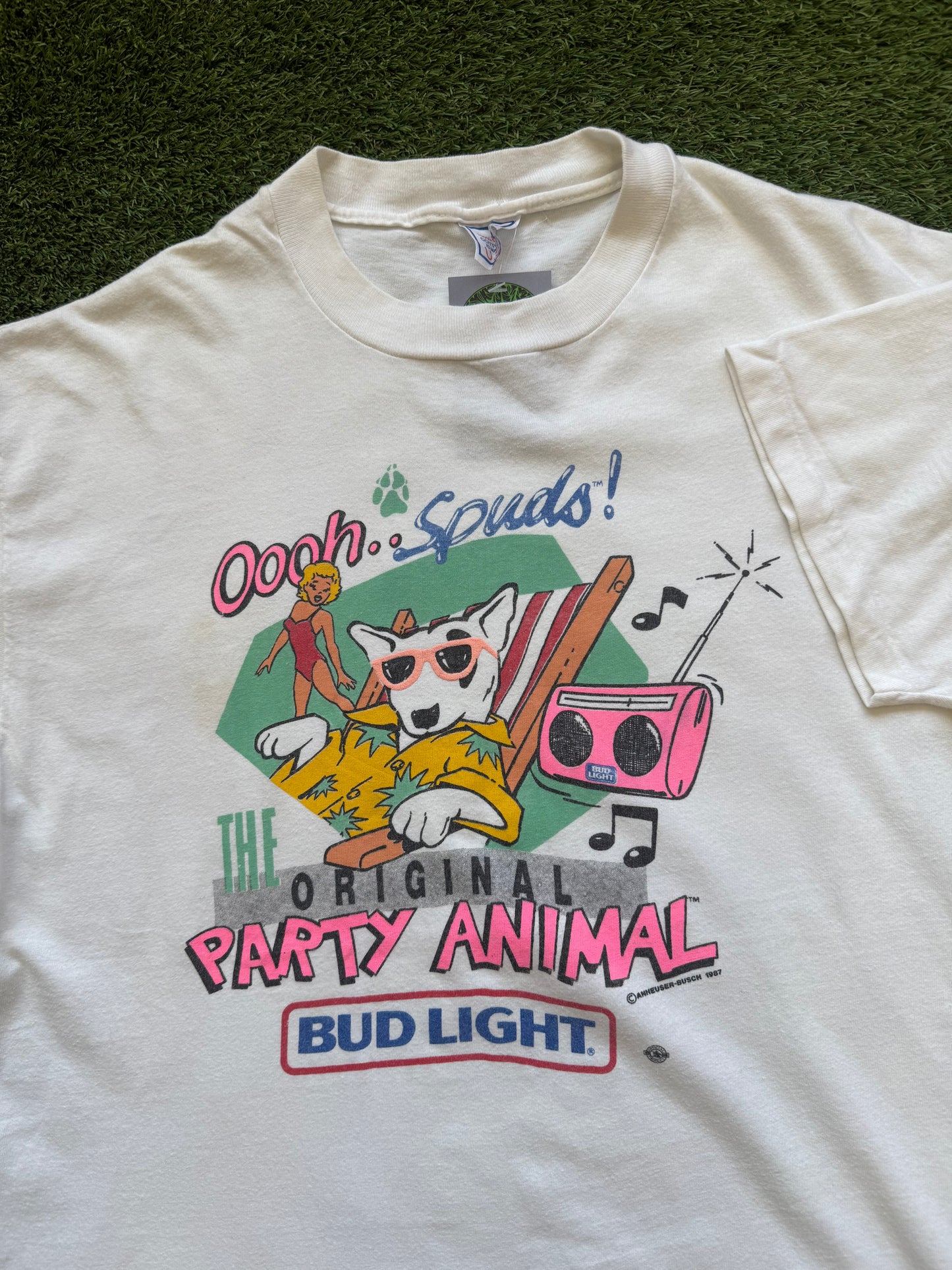 ‘87 Bud Light T-Shirt XL 22x28.5