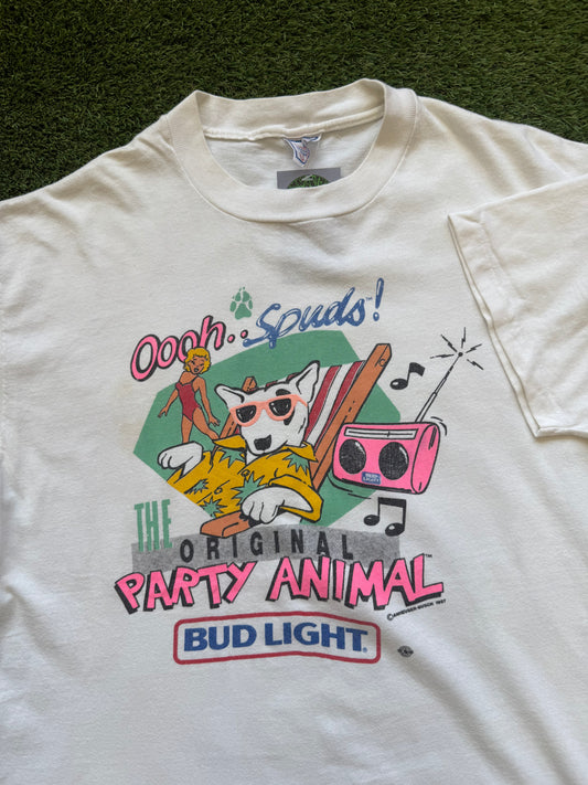 ‘87 Bud Light T-Shirt XL 22x28.5