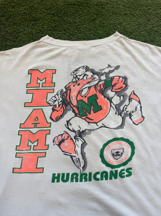 90’s Miami Hurricanes T-Shirt XL 24x24.5