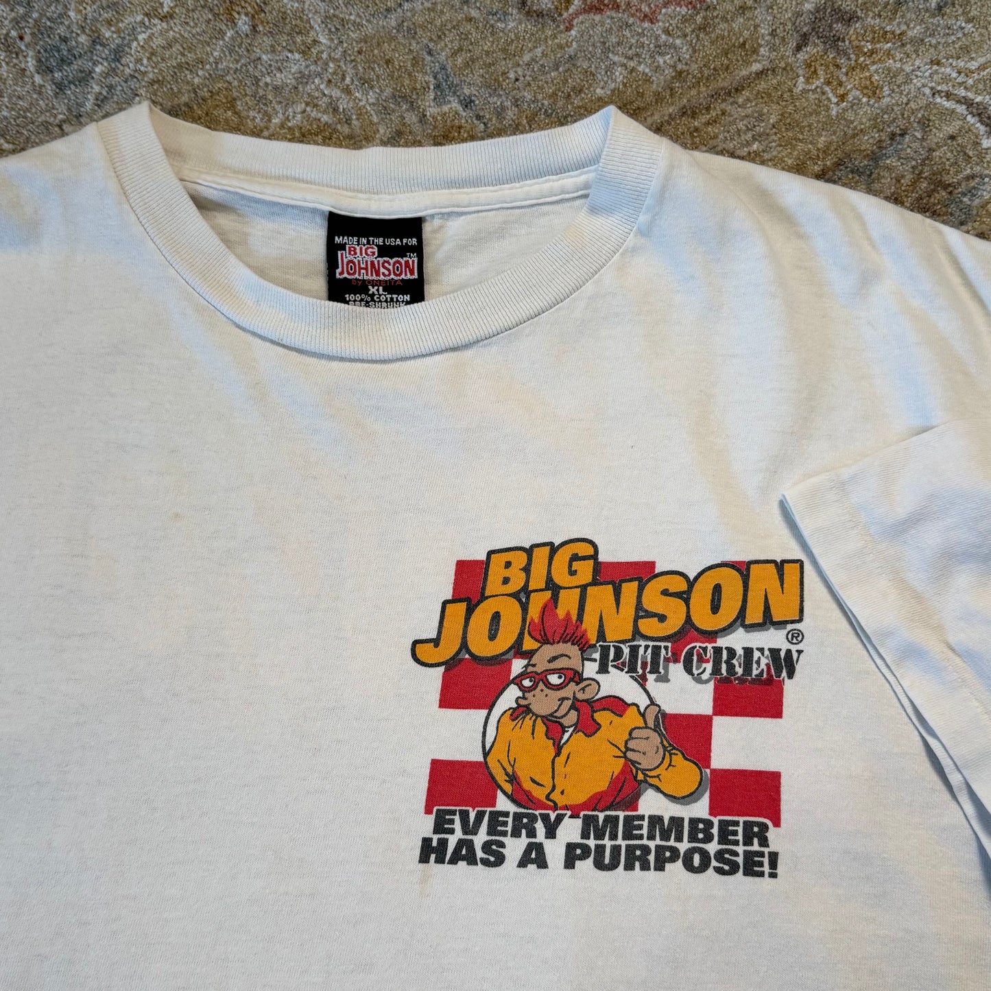 Big Johnson Pit Crew Vintage T-Shirt XL