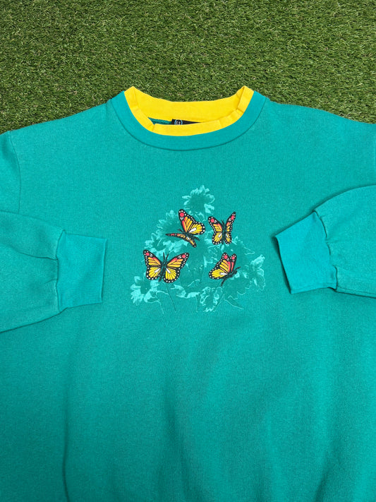 Vintage Butterfly Sweater Large
