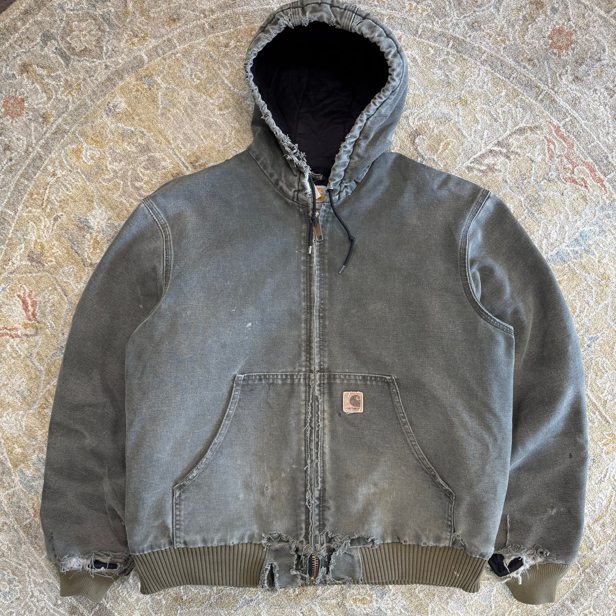 Vintage Carhartt J130 MOS Hooded Jacket Large