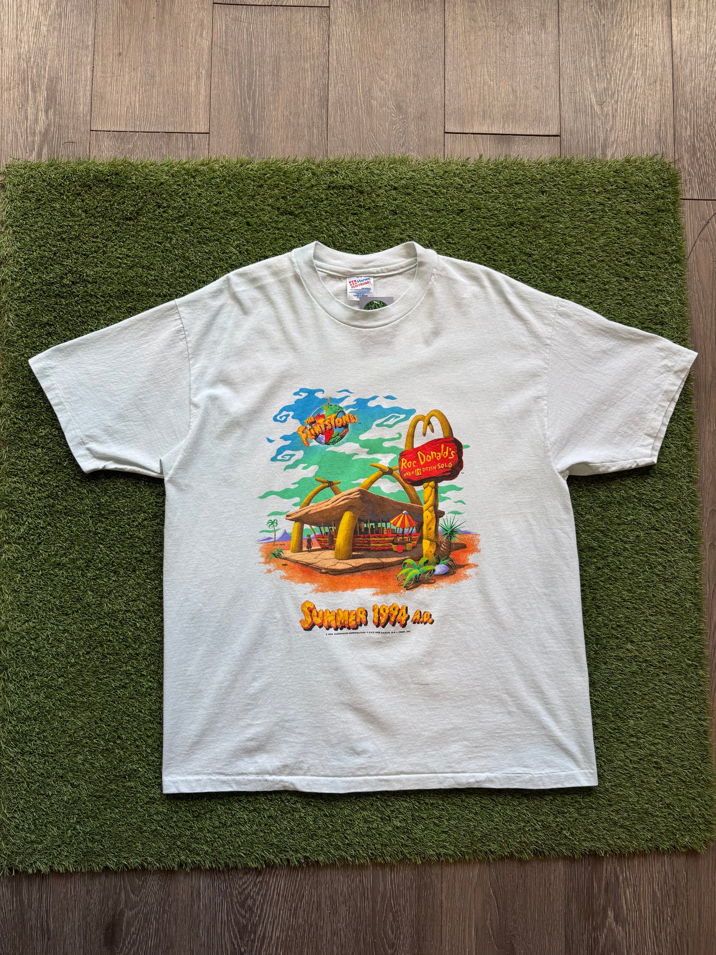 1996 Roc Donalds Flintstones T-Shirt XL