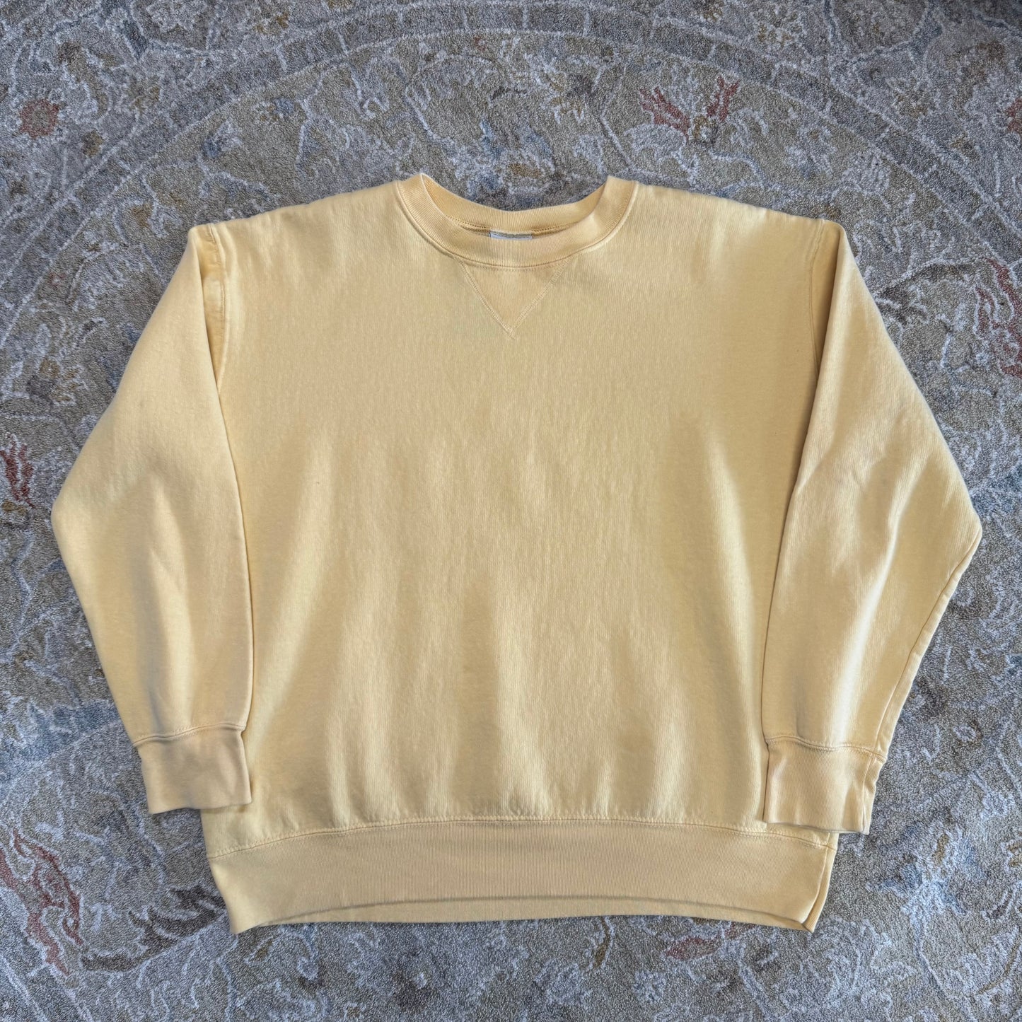 Vintage Yellow Crewneck Sweater Medium Fit