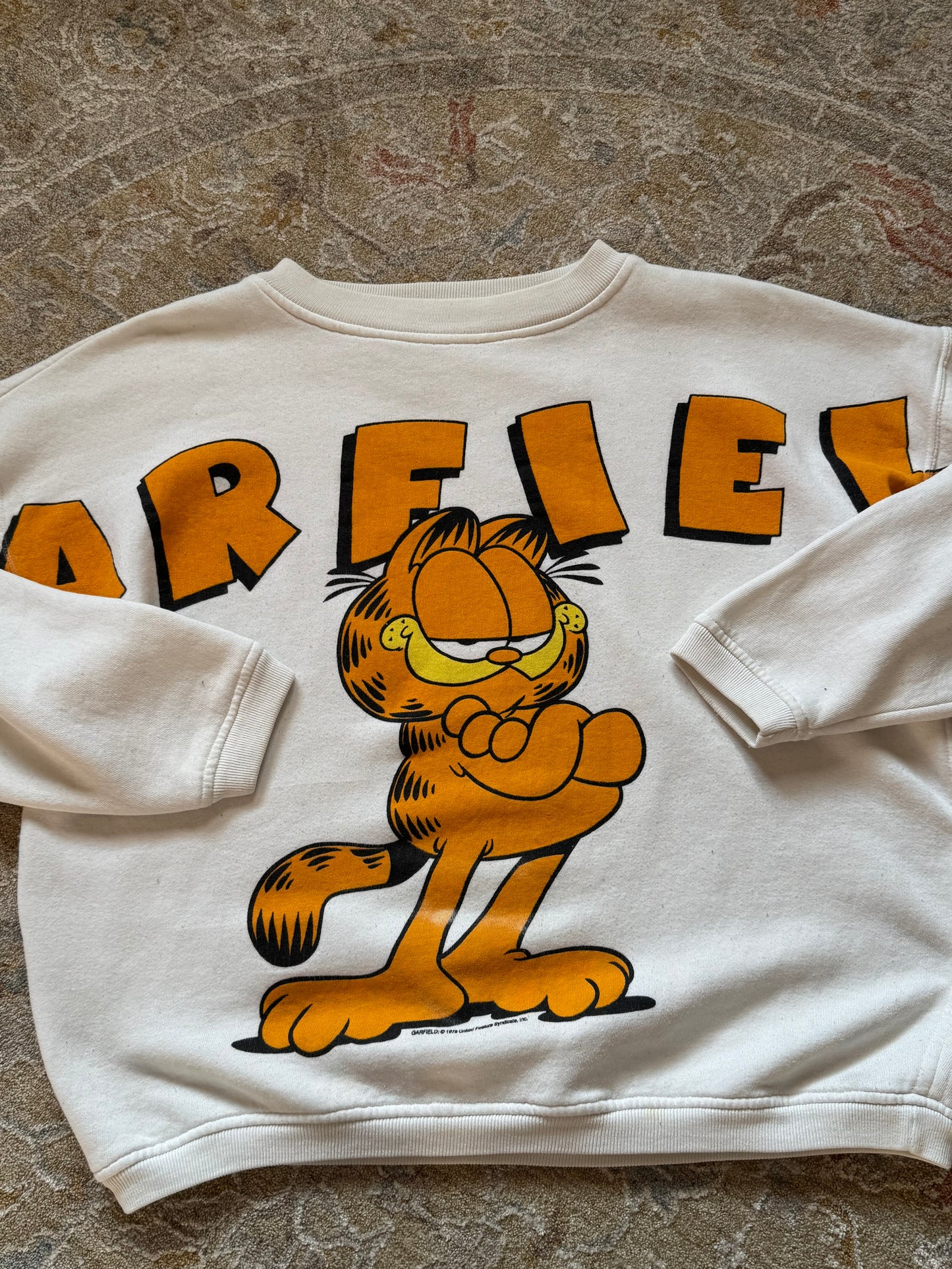 Garfield Spell Out Sweatshirt Vintage 25x25