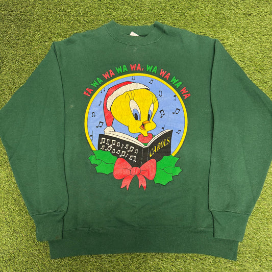 90’s Tweety Christmas Sweater Large
