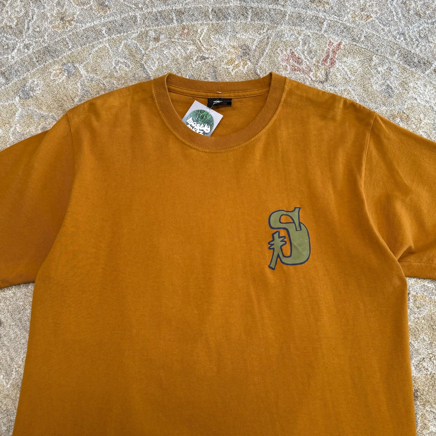 Orange Stussy T-Shirt Large