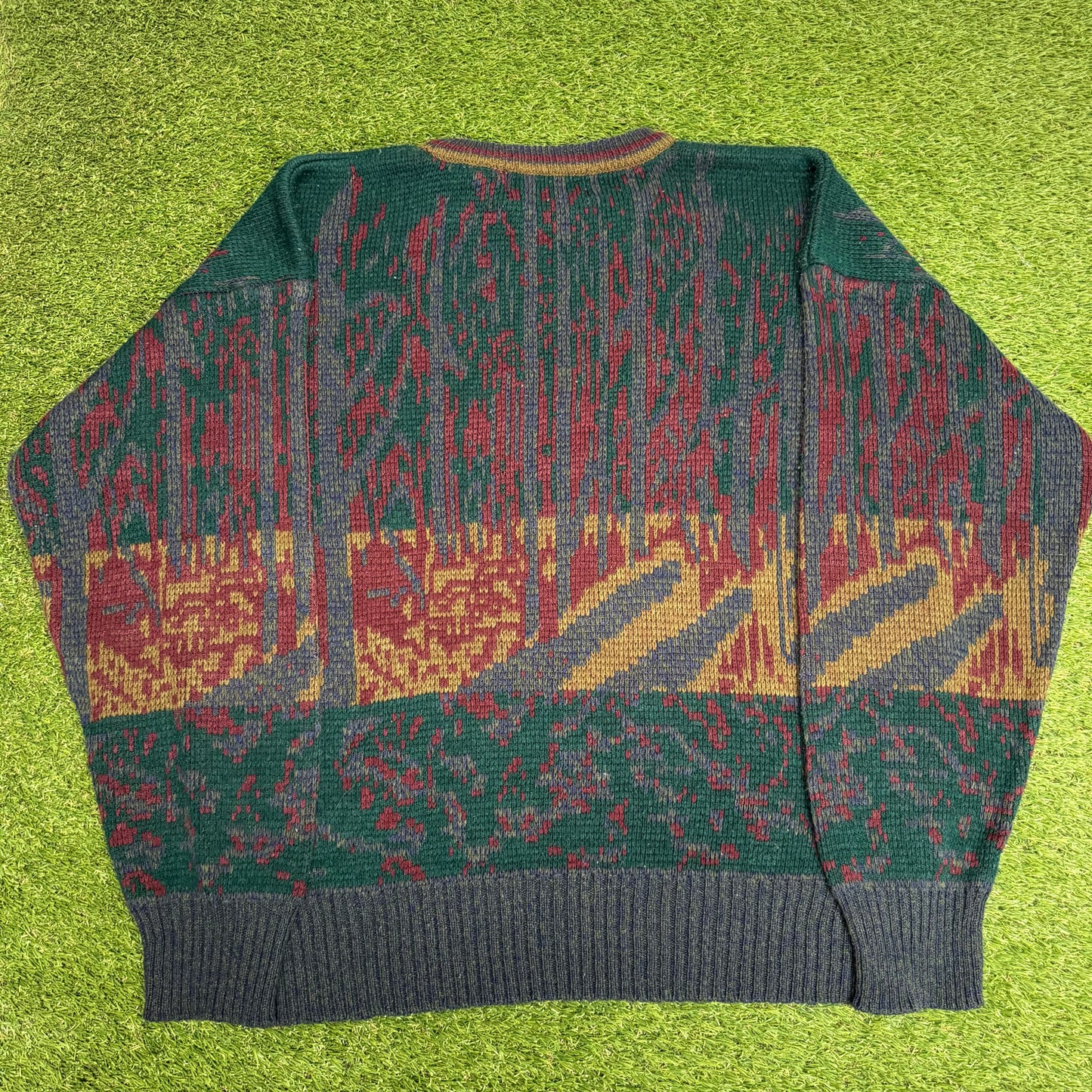 Vintage Classic Car Knit Sweatshirt Medium