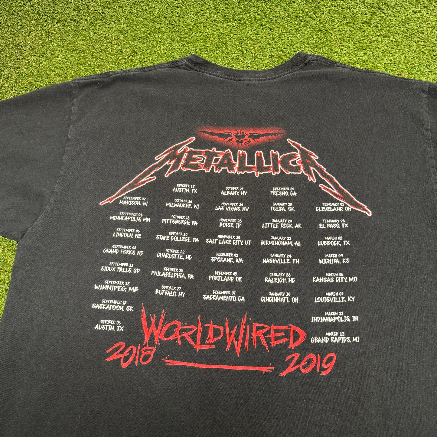 2018/19 Metallica World Tour T-Shirt XL