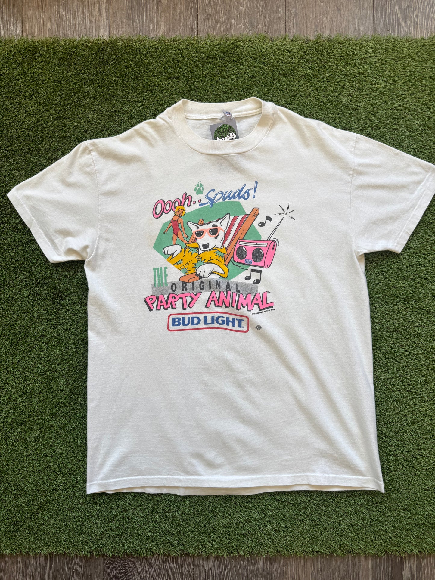 ‘87 Bud Light T-Shirt XL 22x28.5