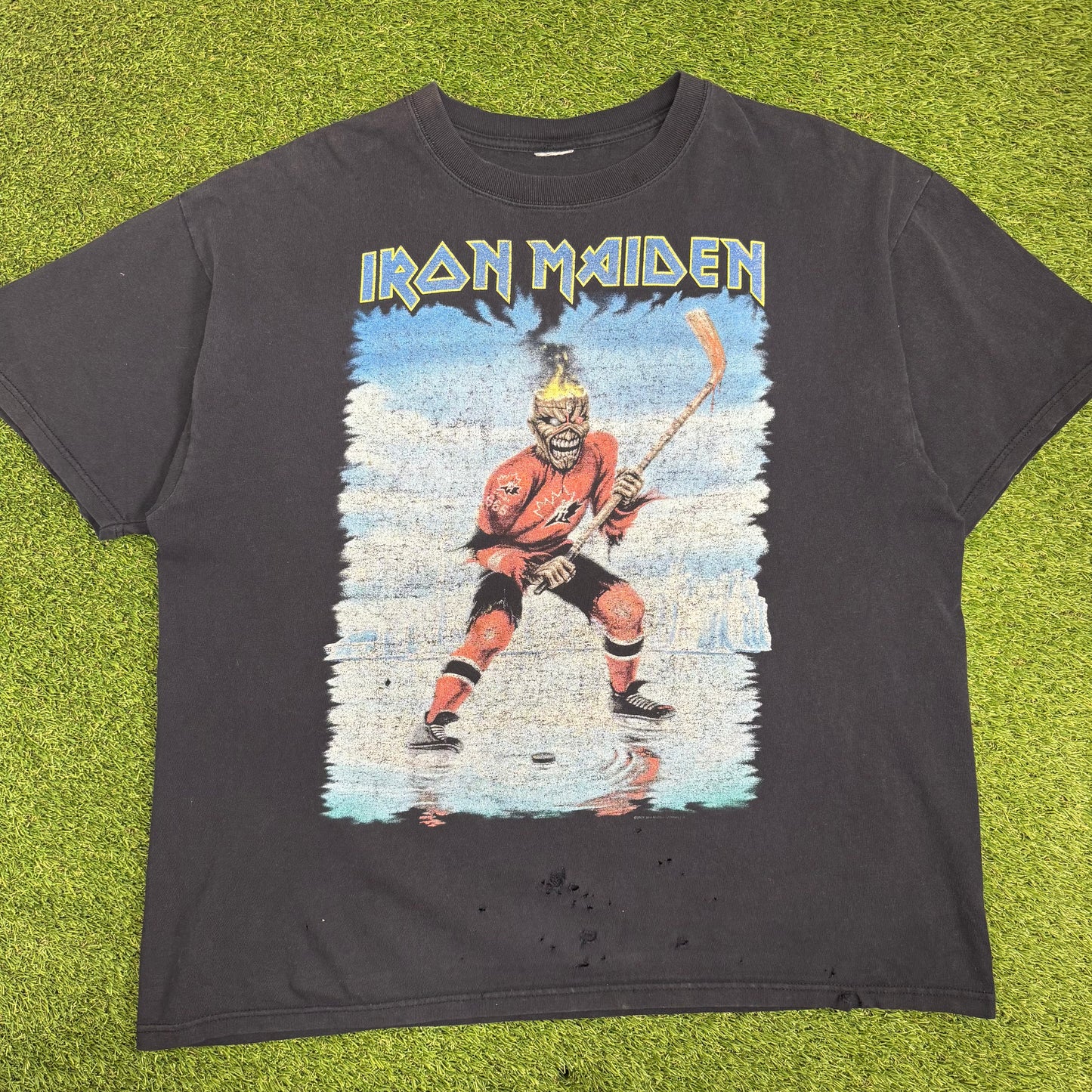 Iron Maiden Somewhere Back In Time Hockey T-Shirt
