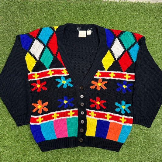 Vintage Floral Cardigan Large
