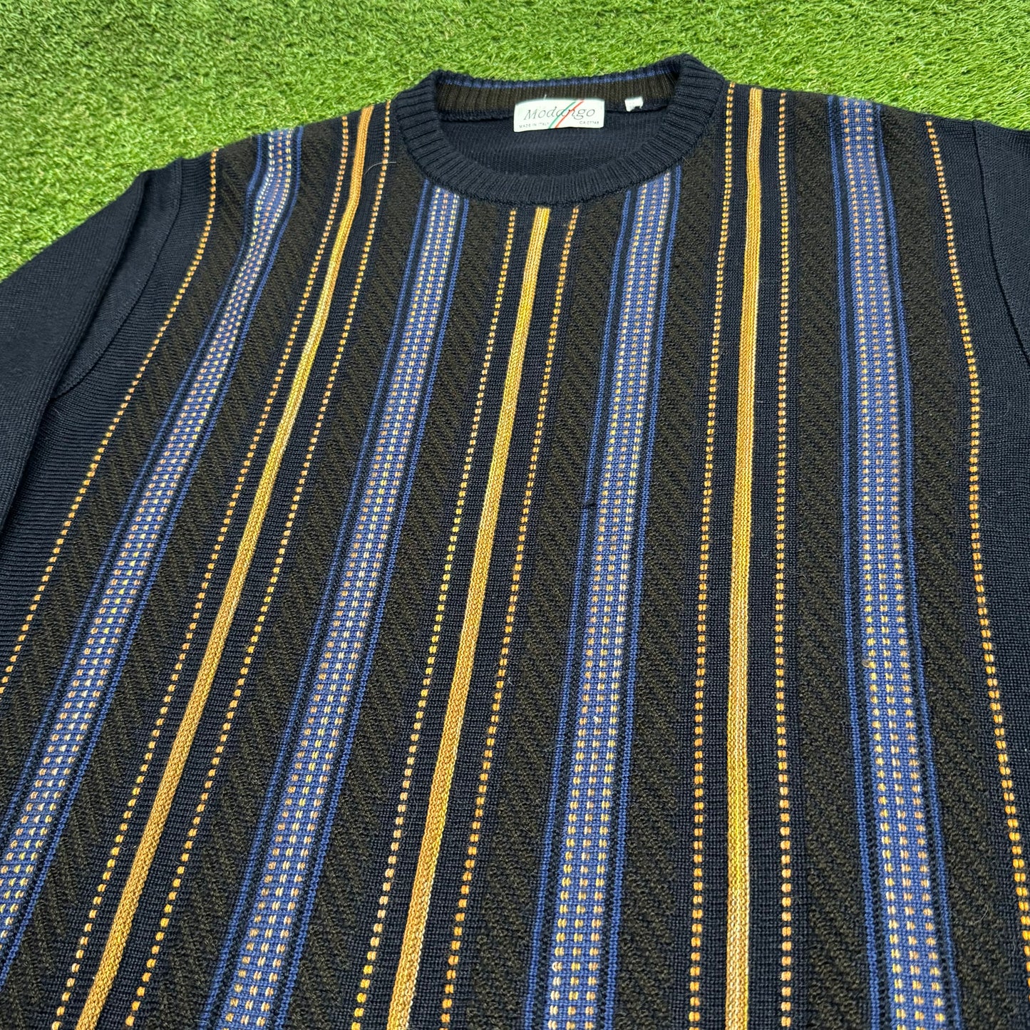 Vintage Striped Knit Sweater 22x27