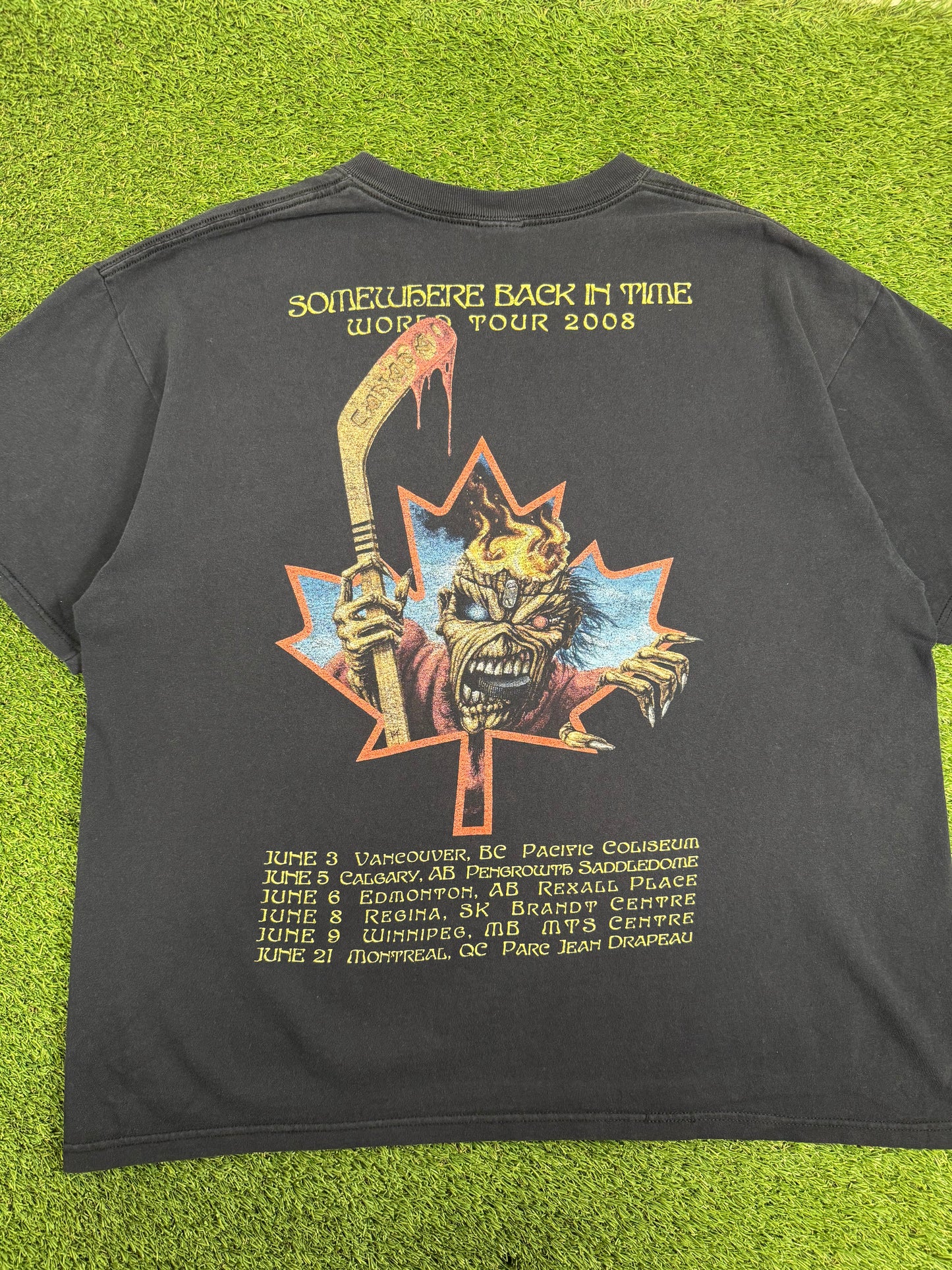Iron Maiden Somewhere Back In Time Hockey T-Shirt