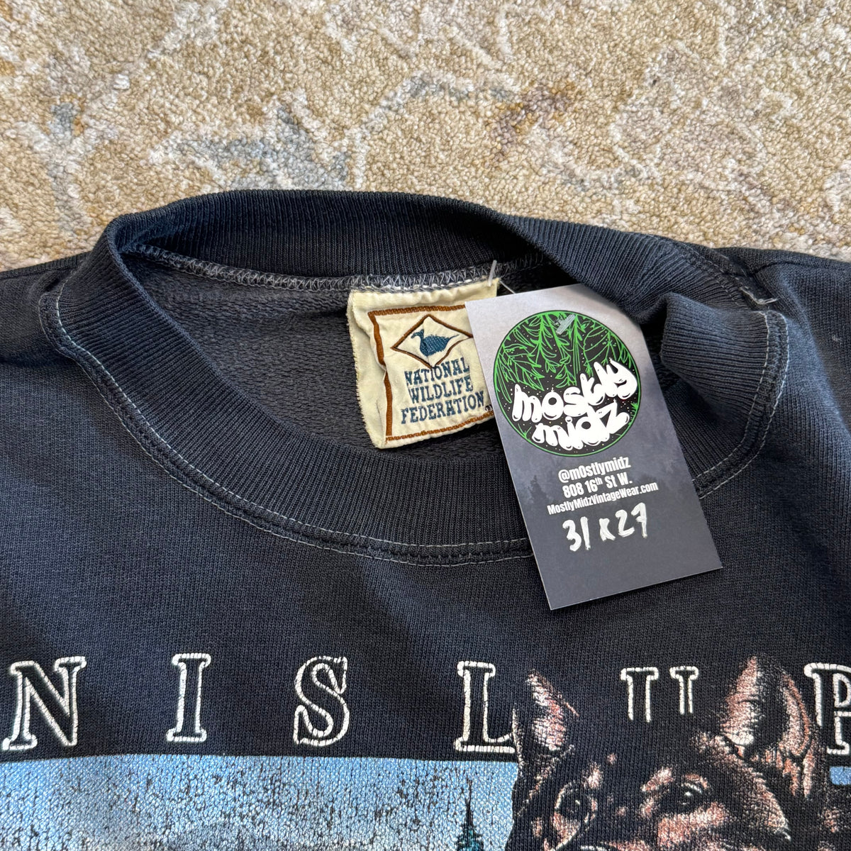 Vintage NWF Canis Lupus Wolf Crewneck Sweatshirt