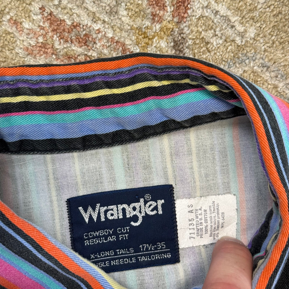 Vintage Wrangler Button Up Shirt XL Tails