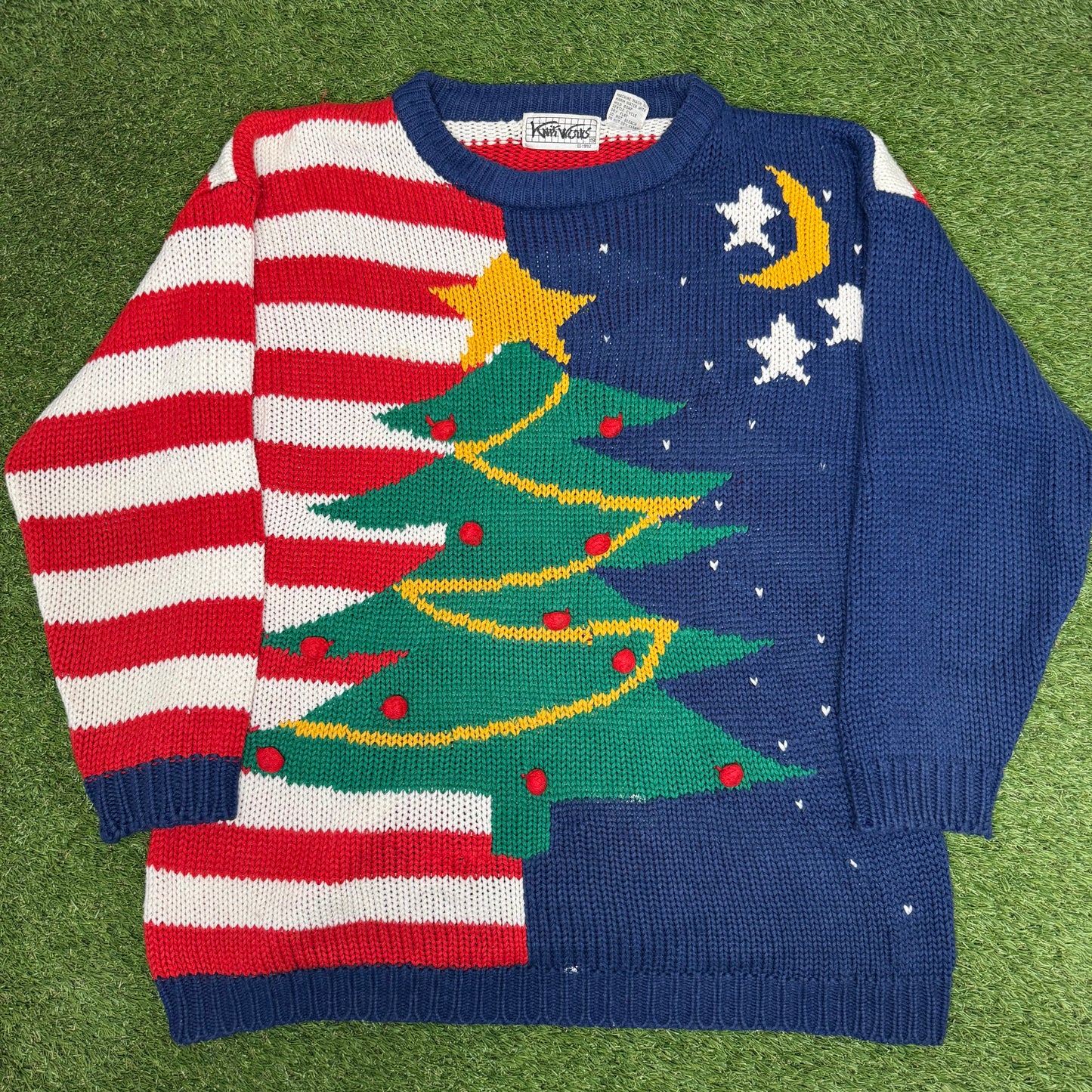 Vintage Christmas Tree Knit Large