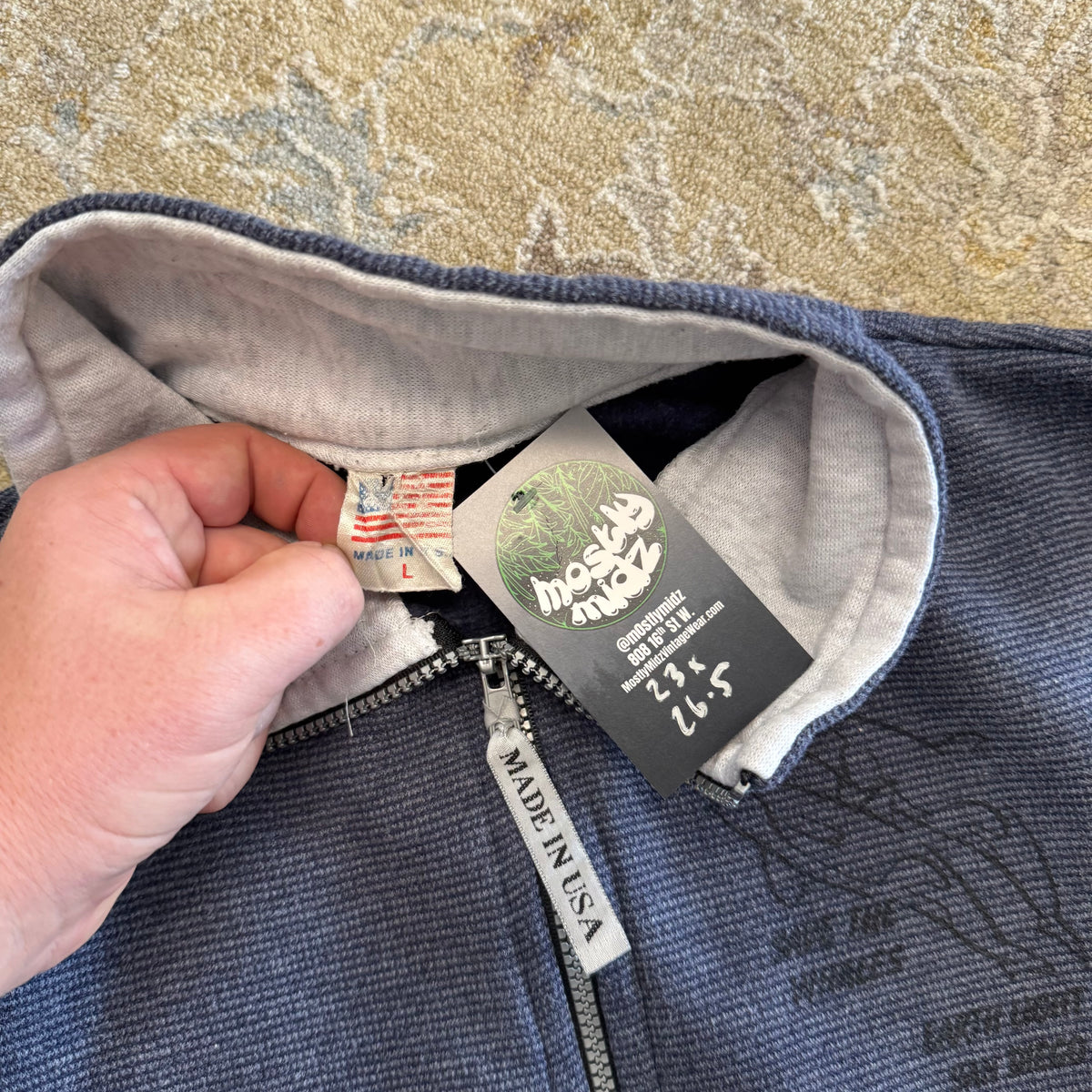 Vintage Save the Whales San Diego Colorblock Quarter-Zip Sweatshirt