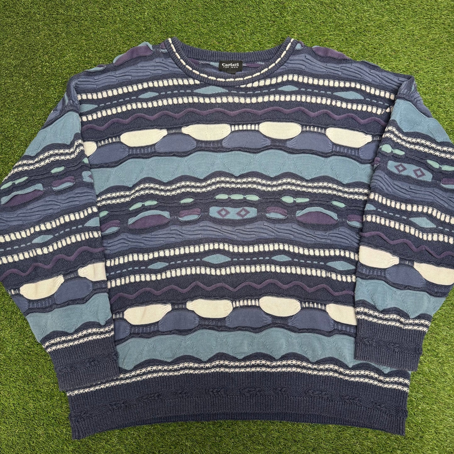 Vintage 3D Knit Sweatshirt XL