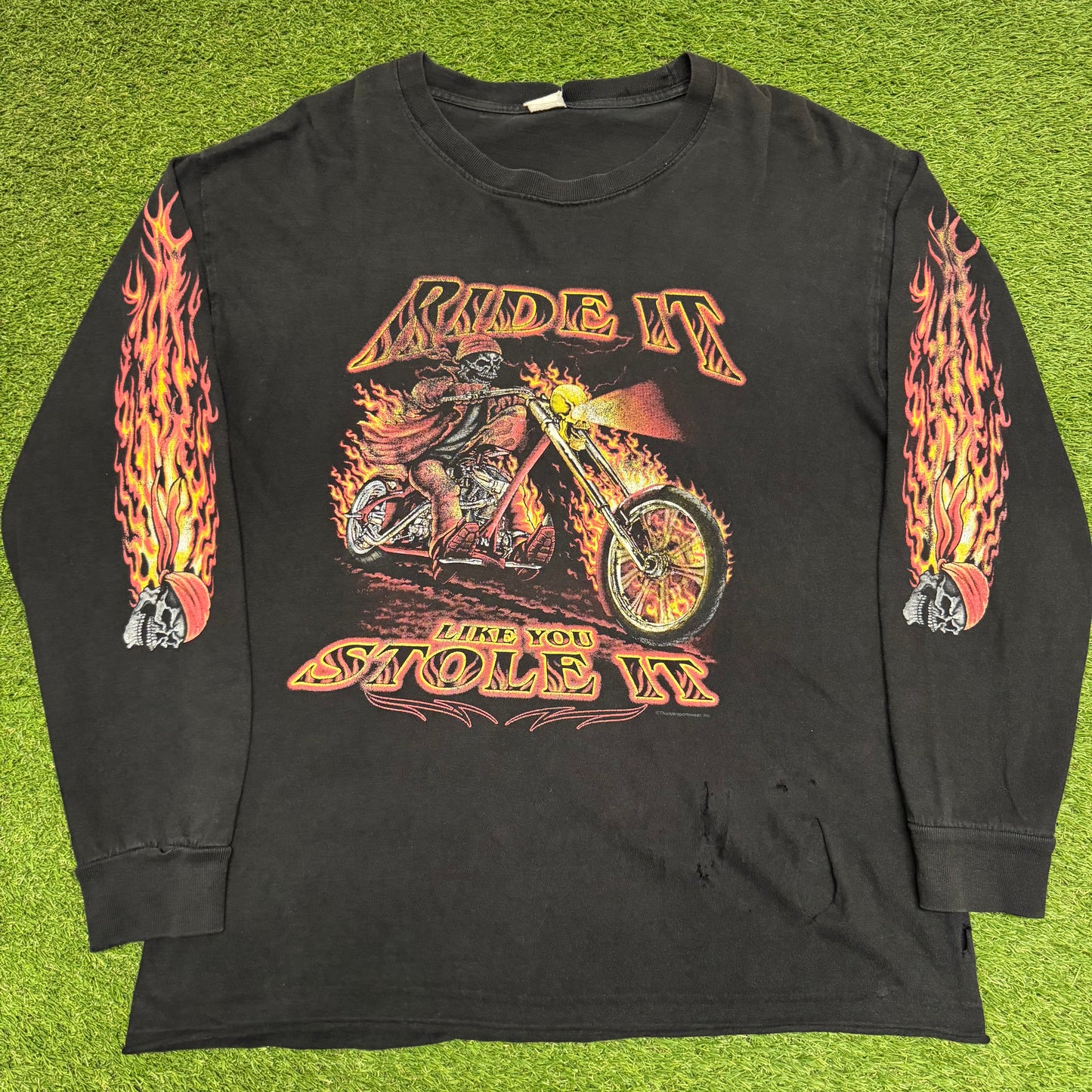 Biker Longsleeve Flames 22.5x28.5 L