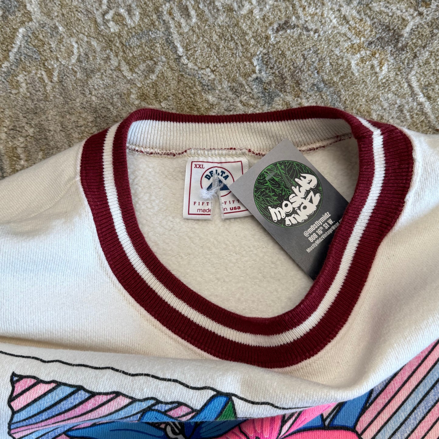 Vintage Arizona Flowers Patchwork Sweatshirt XXL
