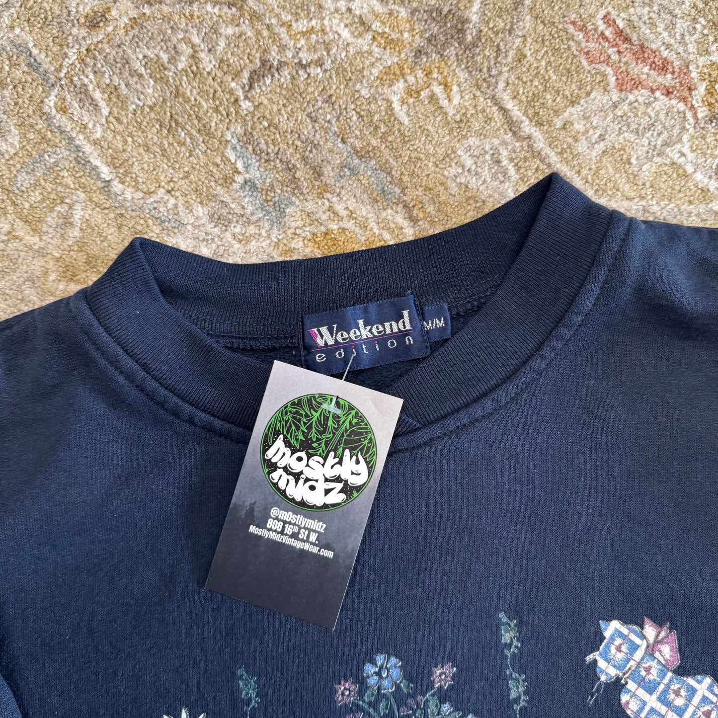 Vintage Weekend Edition Crewneck Sweater Medium