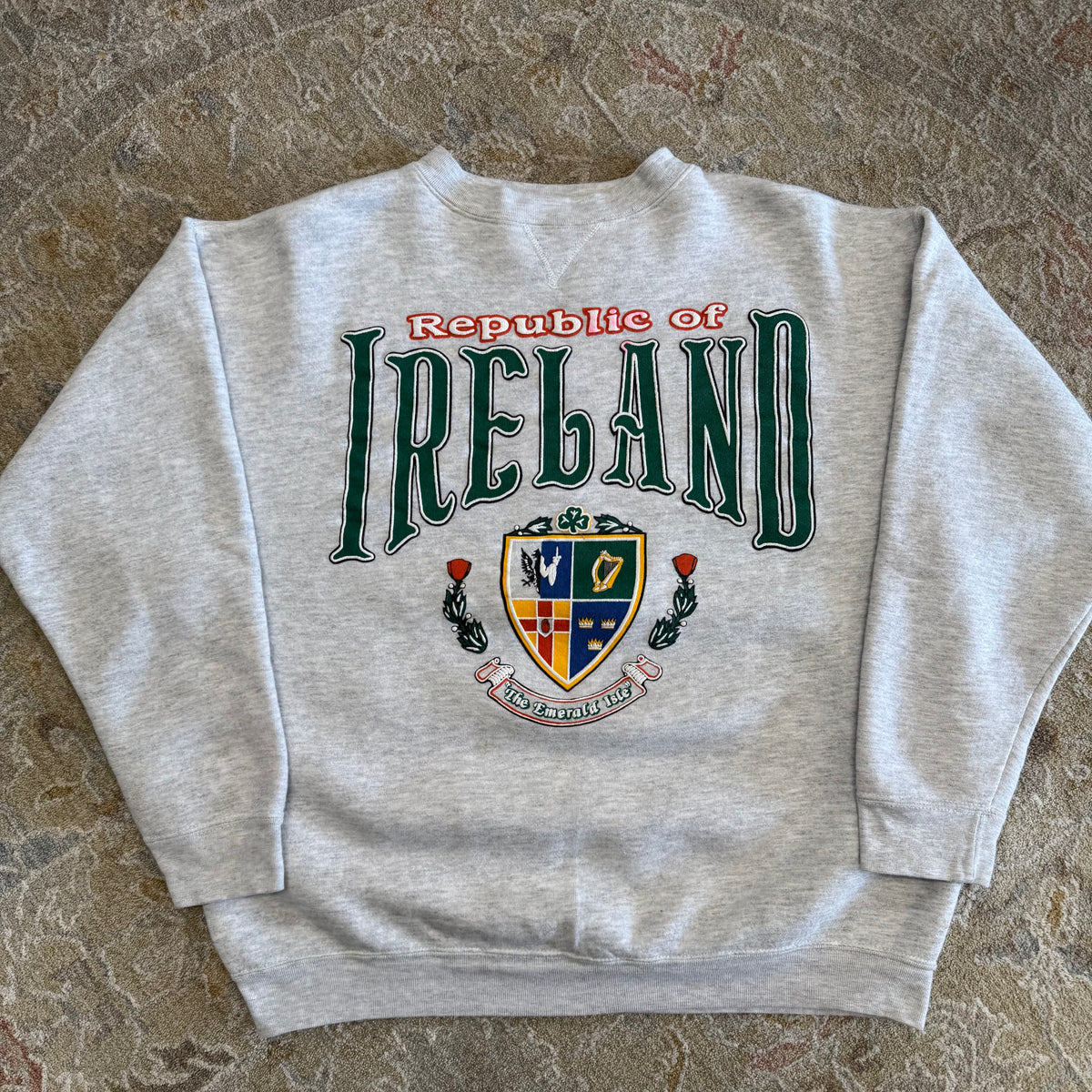 Vintage Republic of Ireland Embroidered Crewneck Sweatshirt