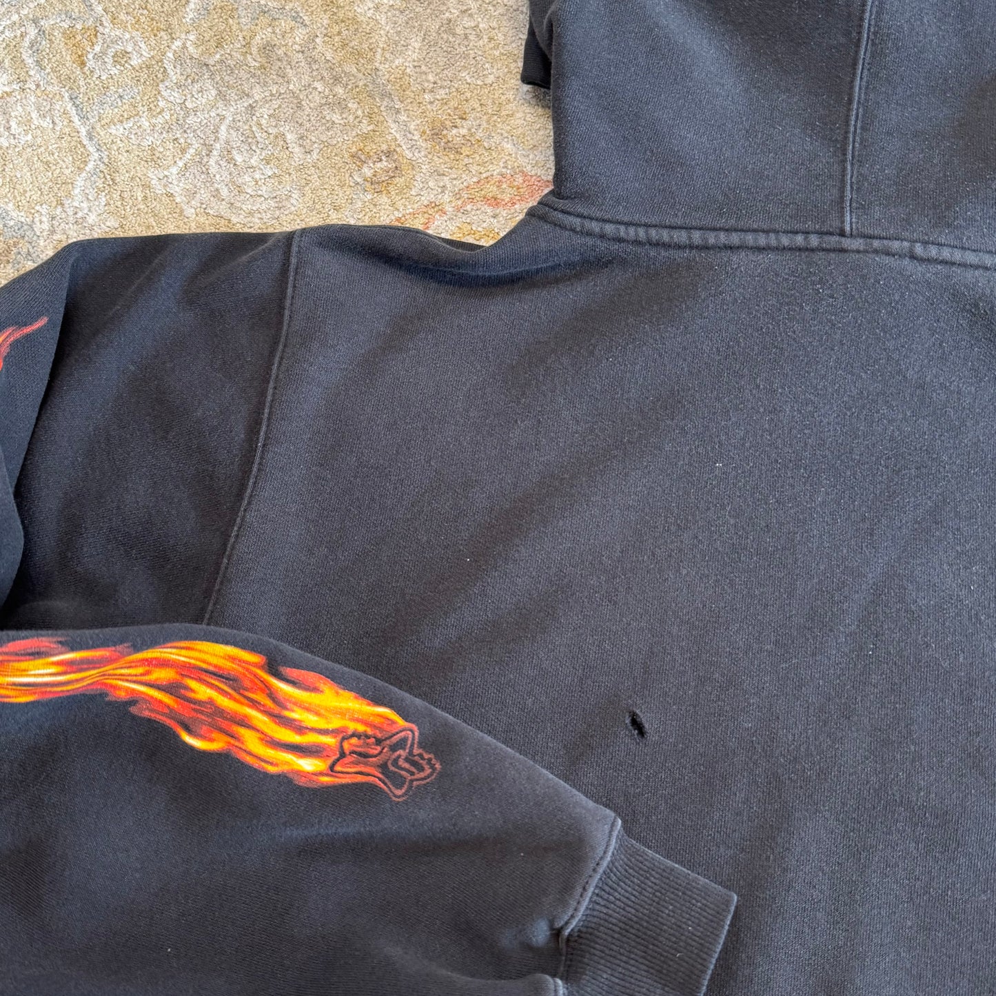 Vintage Fox Racing Flame Hoodie Medium