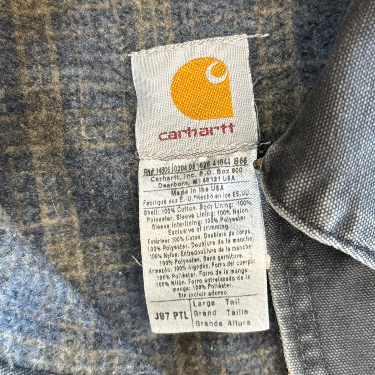 Vintage Carhartt Detroit Jacket J97 PTL Large