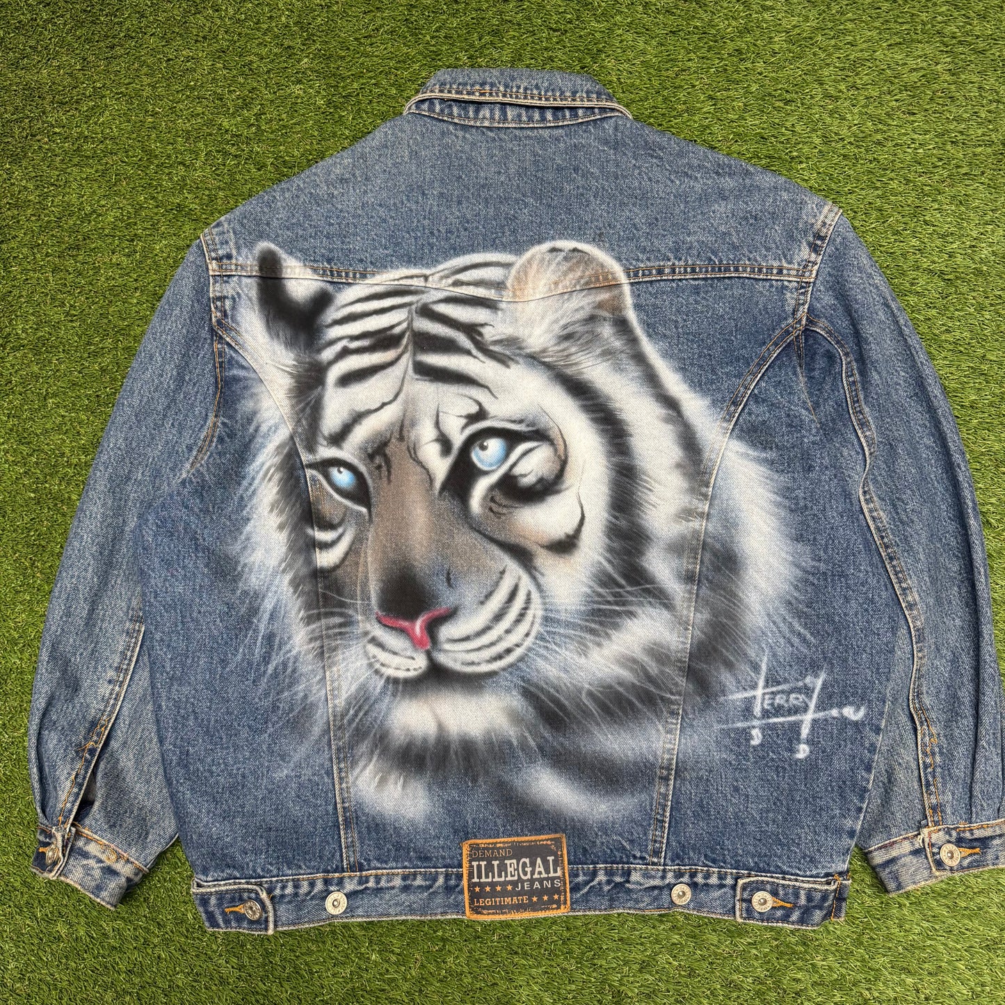 Vintage Illegal Jeans Denim Jacket M 25.5x26