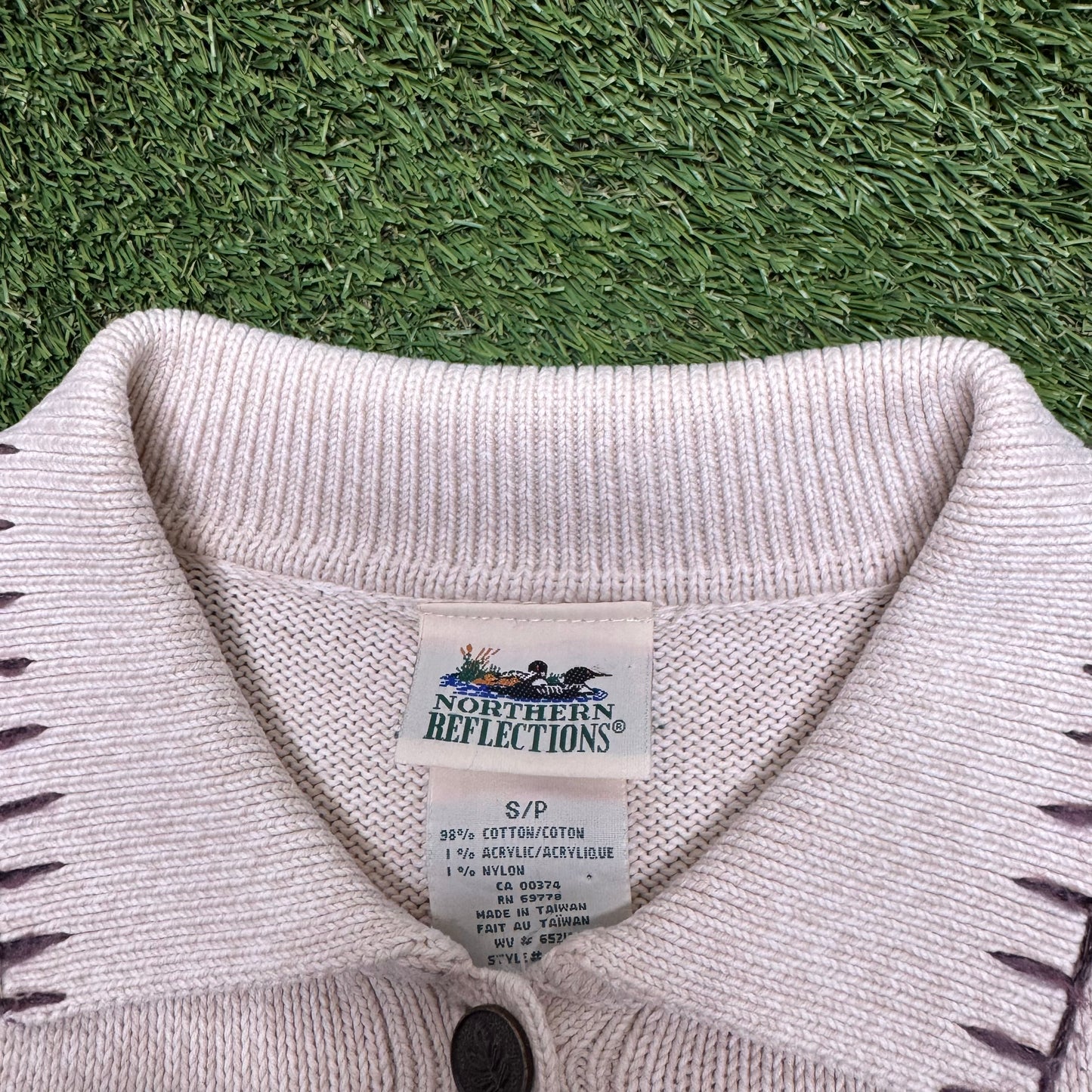 Fall Button Up Sweater Small