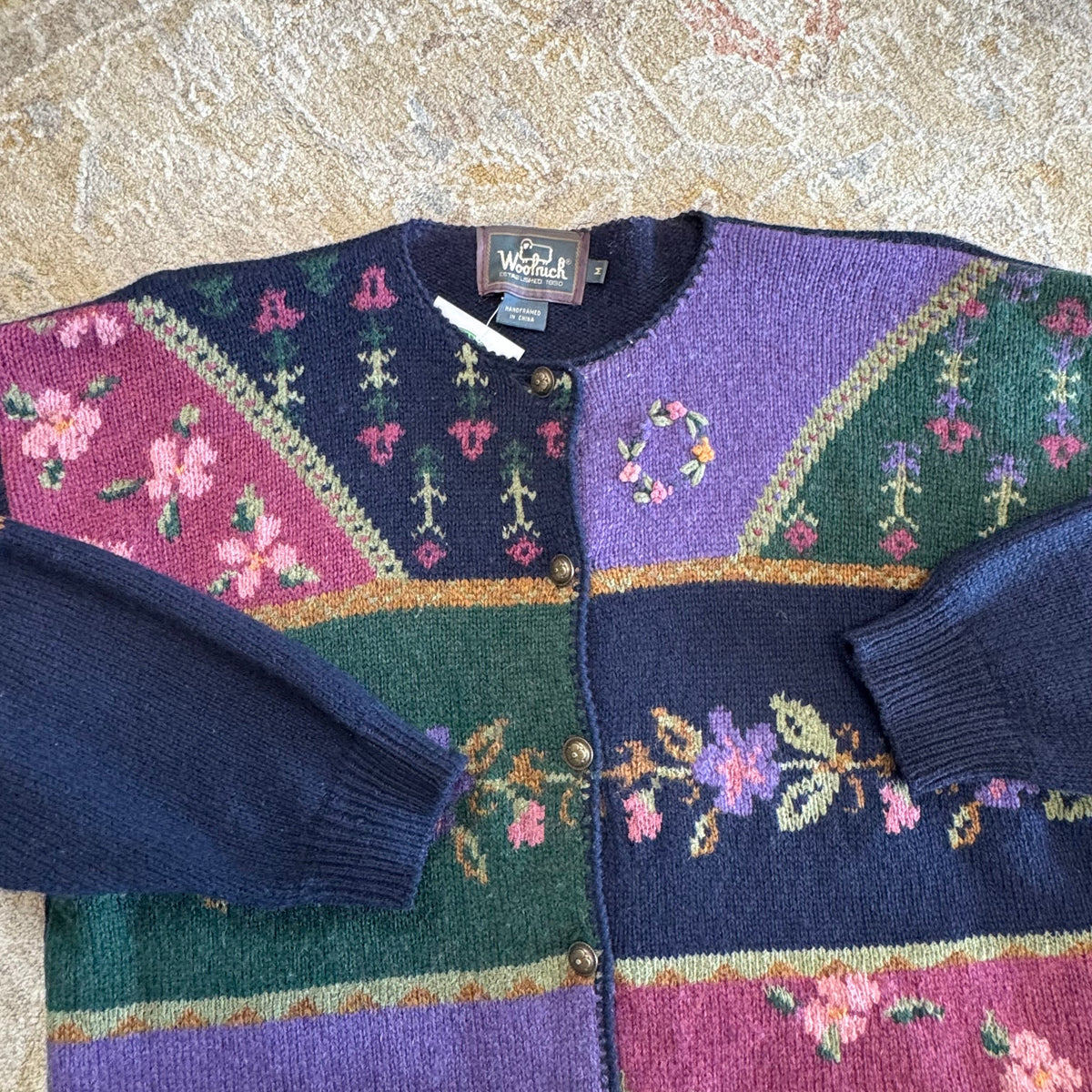 Vintage Woolrich Button Up Sweater Medium
