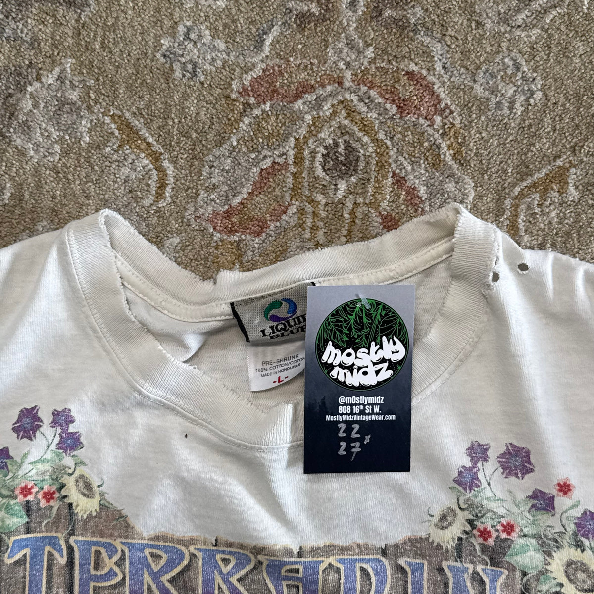 Vintage 1999 Grateful Dead Terrapin Station Tie Dye T-Shirt L