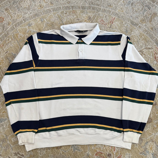 Long Sleeve Rugby Polo Shirt XL
