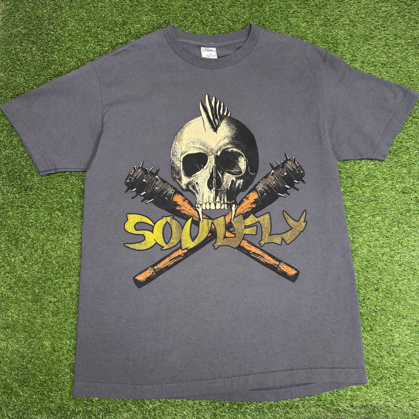 Vintage 2003 Soul Fly Tribal War Band T-Shirt Large