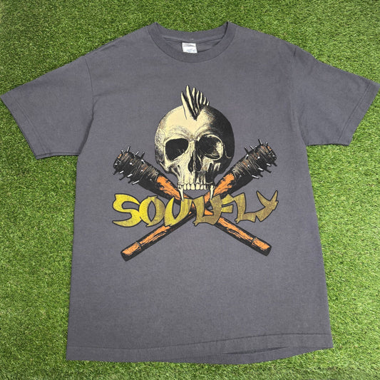 Vintage 2003 Soul Fly Tribal War Band T-Shirt Large