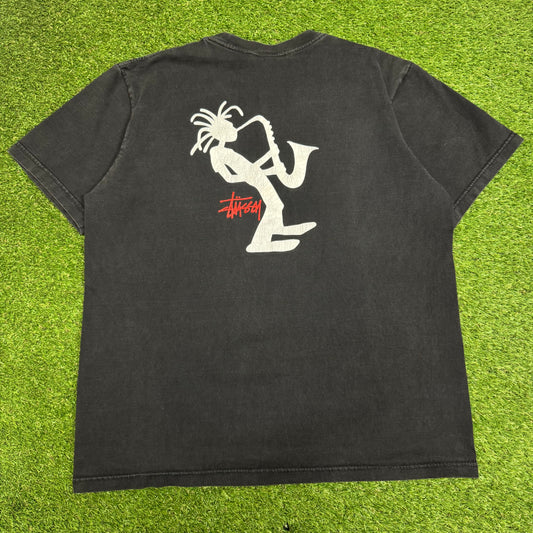 Vintage Stussy Stickman Jazz T-Shirt Large