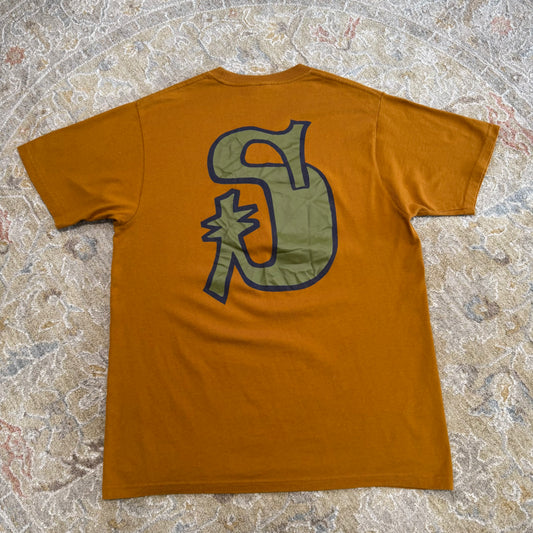 Orange Stussy T-Shirt Large