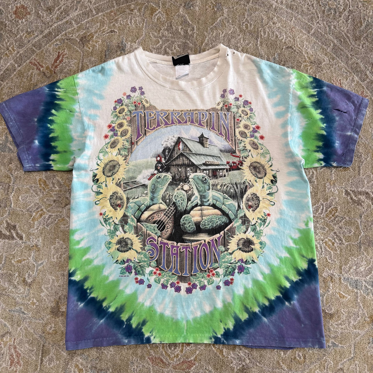 Vintage 1999 Grateful Dead Terrapin Station Tie Dye T-Shirt L