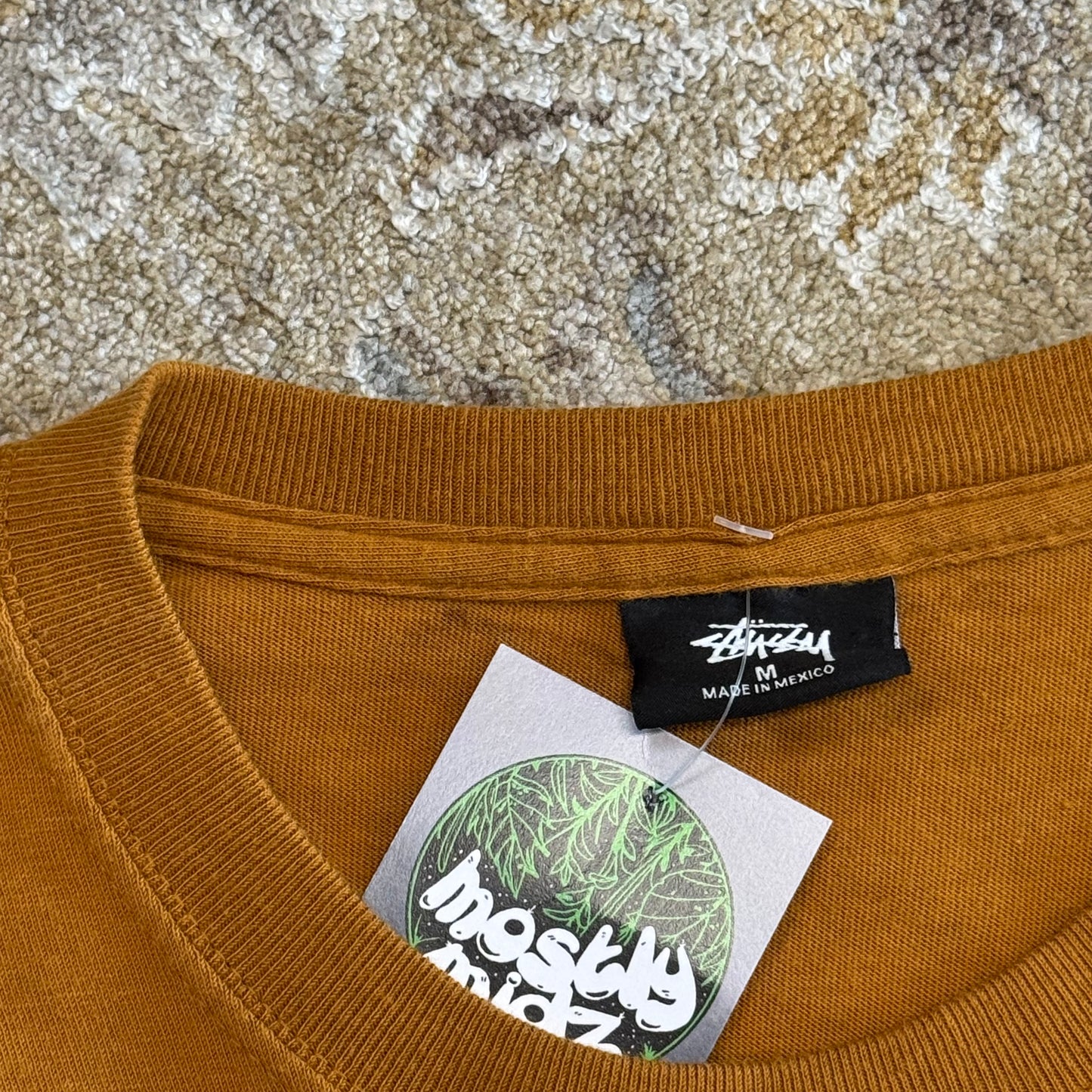 Orange Stussy T-Shirt Large