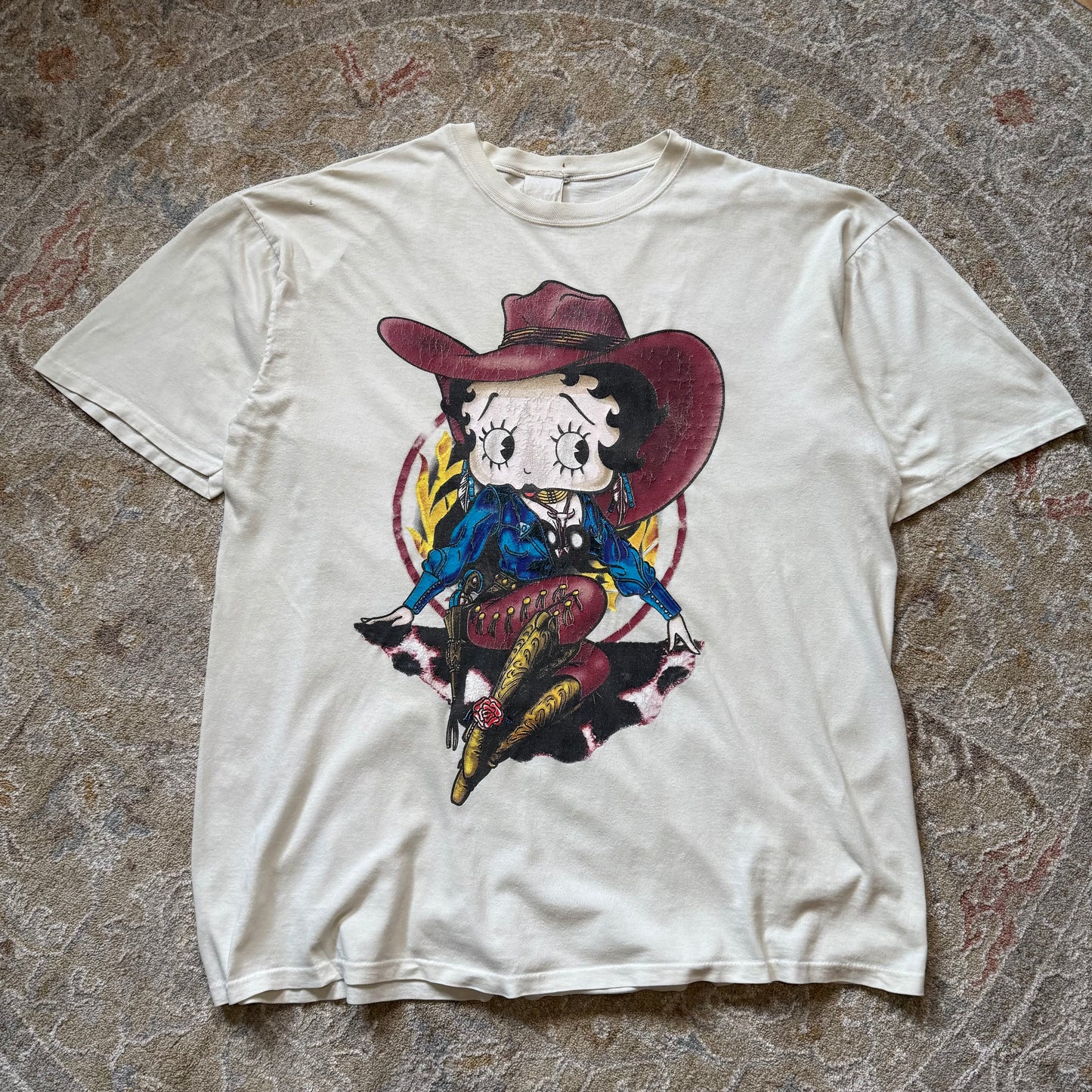Vintage Betty Boop Cowgirl T-Shirt Large