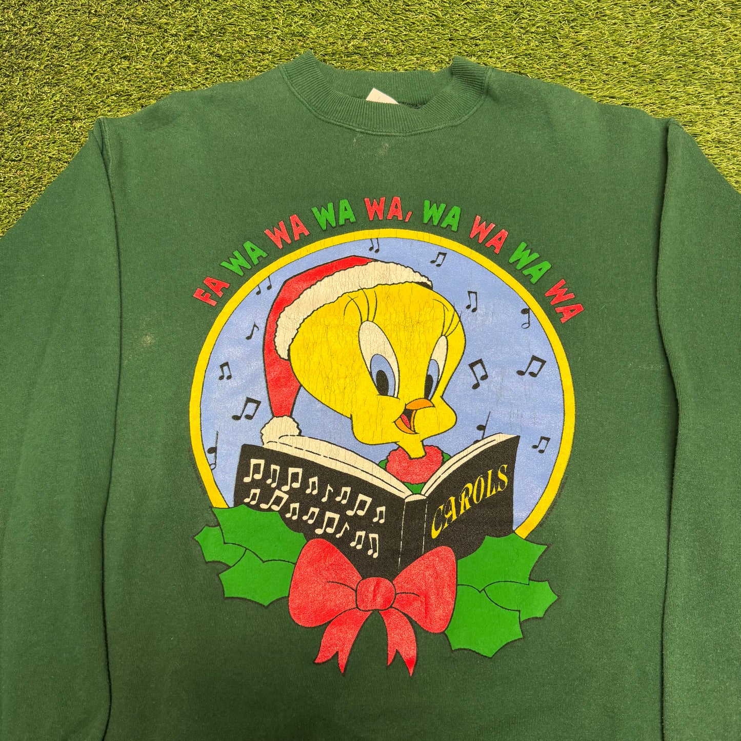 90’s Tweety Christmas Sweater Large
